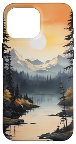 See, Waldszene, Bergsilhouette Hülle für iPhone 16 Pro Max See, Waldszene, Bergsilhouette Hülle für iPhone 16 Pro Max von Cute Flowers