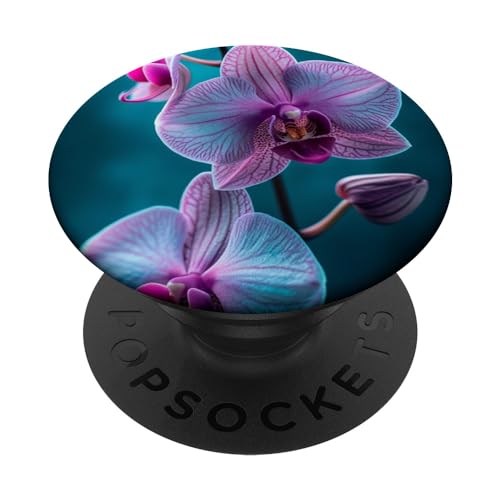 Süße lila Orchidee Blume PopSockets Klebender PopGrip von Cute Flowers