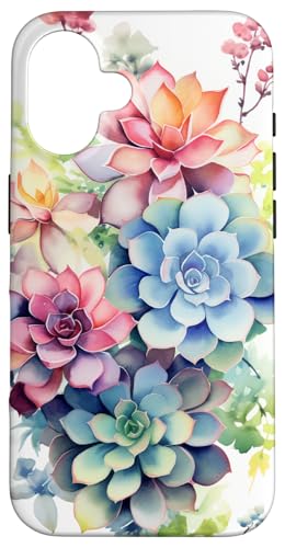 Sukkulenten mit Aquarell Ästhetische Sukkulenten Hülle für iPhone 16 Sukkulenten mit Aquarell Ästhetische Sukkulenten Hülle für iPhone 16 von Cute Flowers
