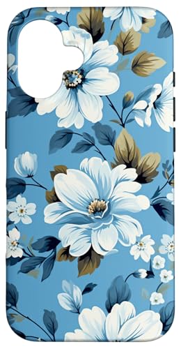 Vintage Floral Blume, Vintage Blue Floral Hülle für iPhone 16 Vintage Floral Blume, Vintage Blue Floral Hülle für iPhone 16 von Cute Flowers