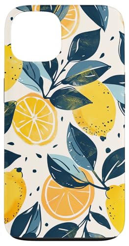 Hülle für iPhone 13 Vintage Muster Kunst Zitrone Obst von Cute Fruit Vintage Pattern Art (Lemon)