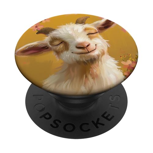 Baby Ziege Weiß PopSockets Klebender PopGrip von Cute Funny Animals