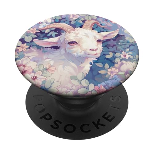 Baby Ziege Weiß PopSockets Klebender PopGrip von Cute Funny Animals