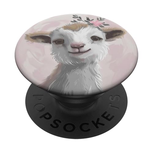 Baby Ziege versteckt sich in Wildblumen PopSockets Klebender PopGrip Baby Ziege versteckt sich in Wildblumen PopSockets Klebender PopGrip von Cute Funny Animals