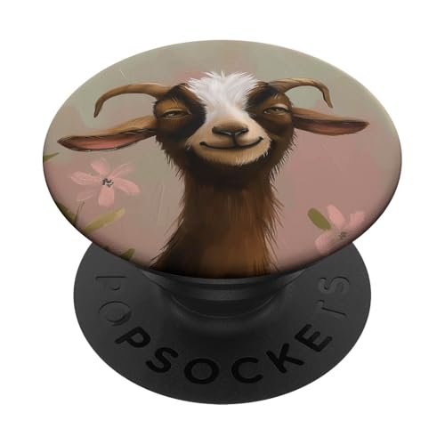 Baby Ziege versteckt sich in Wildblumen PopSockets Klebender PopGrip Baby Ziege versteckt sich in Wildblumen PopSockets Klebender PopGrip von Cute Funny Animals