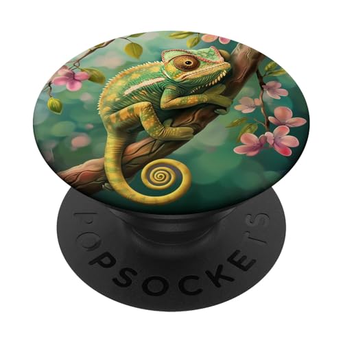 Chamäleon PopSockets Klebender PopGrip von Cute Funny Animals