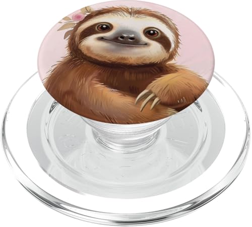 Faultier Pink PopSockets PopGrip für MagSafe von Cute Funny Animals