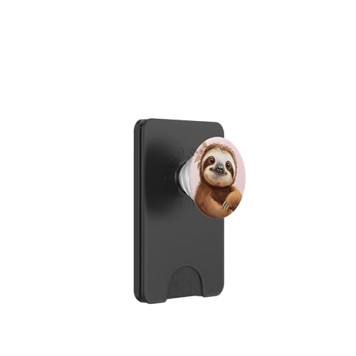 Faultier Pink PopSockets PopWallet für MagSafe Faultier Pink PopSockets PopWallet für MagSafe von Cute Funny Animals