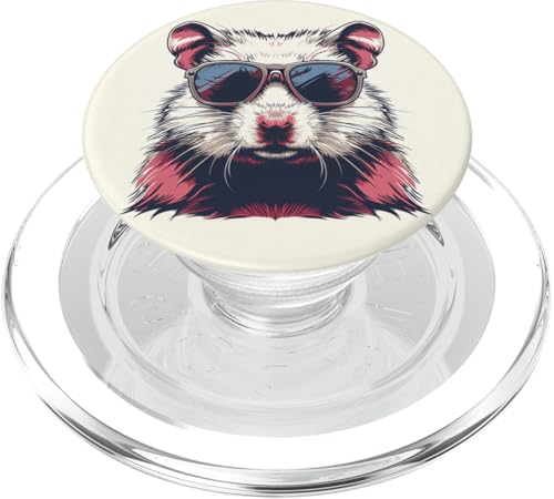 Lustige Hamster Retro Vintage Sonnenbrille PopSockets PopGrip für MagSafe von Cute Funny Animals