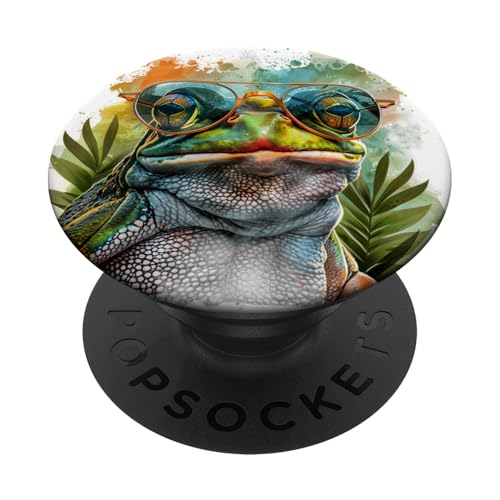 Lustige Retro Sonnenbrille Frosch PopSockets Klebender PopGrip von Cute Funny Animals