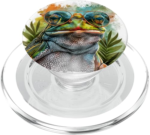 Lustige Retro Sonnenbrille Frosch PopSockets PopGrip für MagSafe von Cute Funny Animals