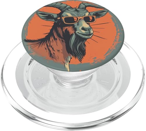 Lustige Ziege Retro Sonnenbrille PopSockets PopGrip für MagSafe von Cute Funny Animals