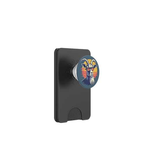 Lustige Ziege Retro Sonnenbrille PopSockets PopWallet für MagSafe von Cute Funny Animals