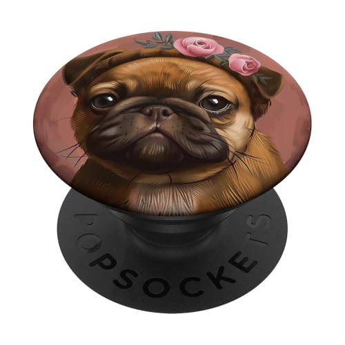 Lustiger Hund Mama Mops Mama PopSockets Klebender PopGrip Lustiger Hund Mama Mops Mama PopSockets Klebender PopGrip von Cute Funny Animals