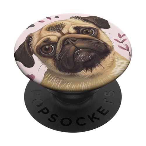 Lustiger Hund Mama Mops PopSockets Klebender PopGrip Lustiger Hund Mama Mops PopSockets Klebender PopGrip von Cute Funny Animals