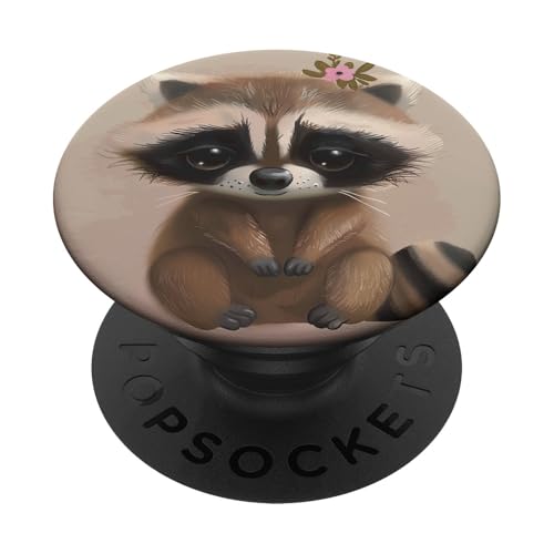 Lustiger Waschbär PopSockets Klebender PopGrip Lustiger Waschbär PopSockets Klebender PopGrip von Cute Funny Animals