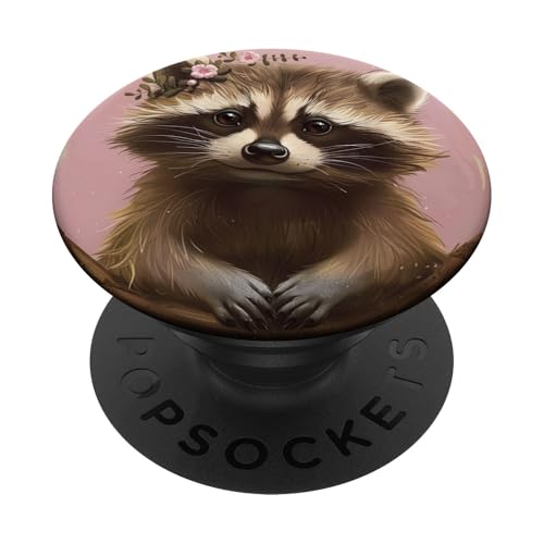 Lustiger Waschbär PopSockets Klebender PopGrip Lustiger Waschbär PopSockets Klebender PopGrip von Cute Funny Animals