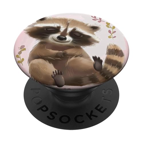 Lustiger Waschbär PopSockets Klebender PopGrip Lustiger Waschbär PopSockets Klebender PopGrip von Cute Funny Animals