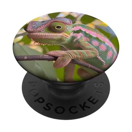 Lustiges Chamäleon PopSockets Klebender PopGrip von Cute Funny Animals