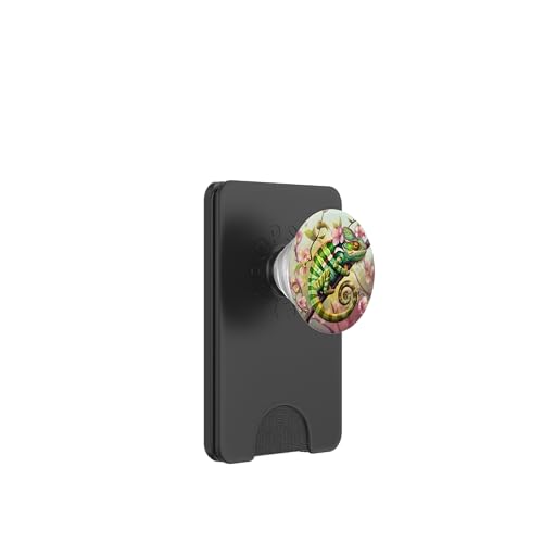 Lustiges Chamäleon in Wildblumen PopSockets PopWallet für MagSafe Lustiges Chamäleon in Wildblumen PopSockets PopWallet für MagSafe von Cute Funny Animals