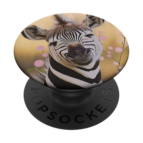 Lustiges Zebra PopSockets Klebender PopGrip von Cute Funny Animals