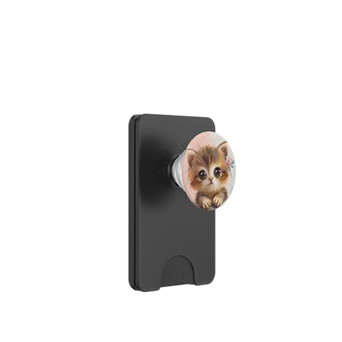 Niedliche orangefarbene Katze, Rosa PopSockets PopWallet für MagSafe von Cute Funny Animals