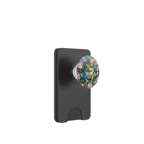Niedlicher Blumenfrosch PopSockets PopWallet für MagSafe von Cute Funny Animals