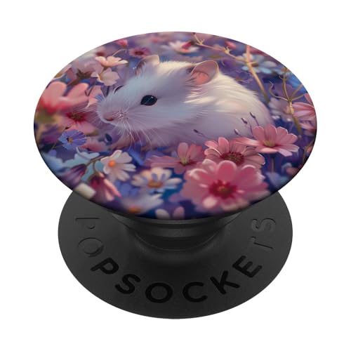 Niedlicher Hamster, der sich in Wildblumen versteckt PopSockets Klebender PopGrip Niedlicher Hamster, der sich in Wildblumen versteckt PopSockets Klebender PopGrip von Cute Funny Animals