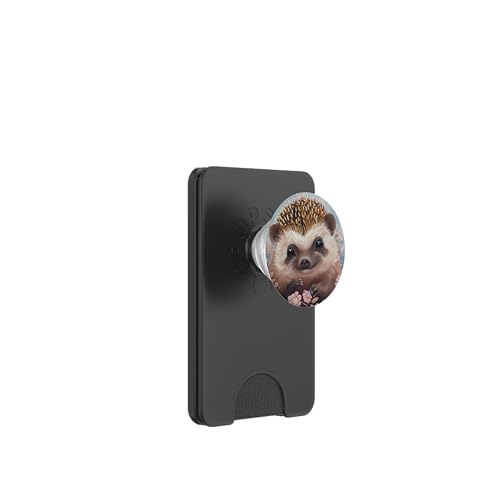 Niedlicher Igel, Blau PopSockets PopWallet für MagSafe von Cute Funny Animals