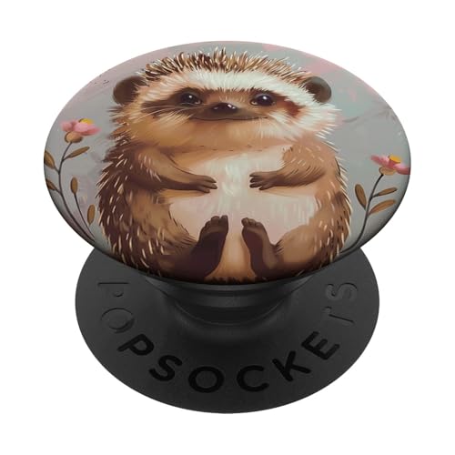 Niedlicher Igel, Rosa PopSockets Klebender PopGrip von Cute Funny Animals