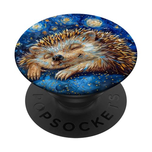 Niedlicher Igel Sternenhimmel PopSockets Klebender PopGrip Niedlicher Igel Sternenhimmel PopSockets Klebender PopGrip von Cute Funny Animals