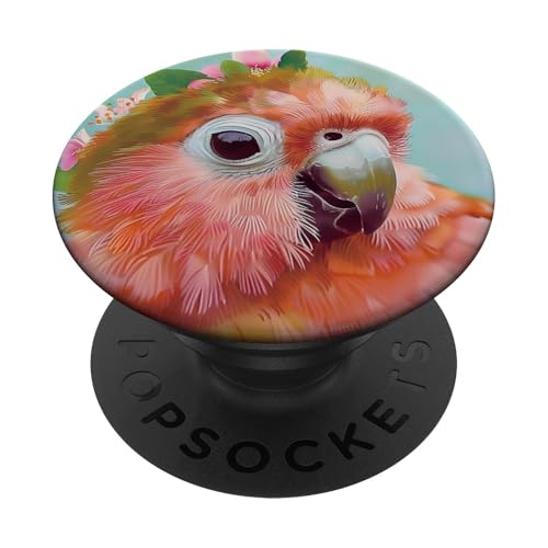 Niedlicher Papageienvo PopSockets Klebender PopGrip von Cute Funny Animals