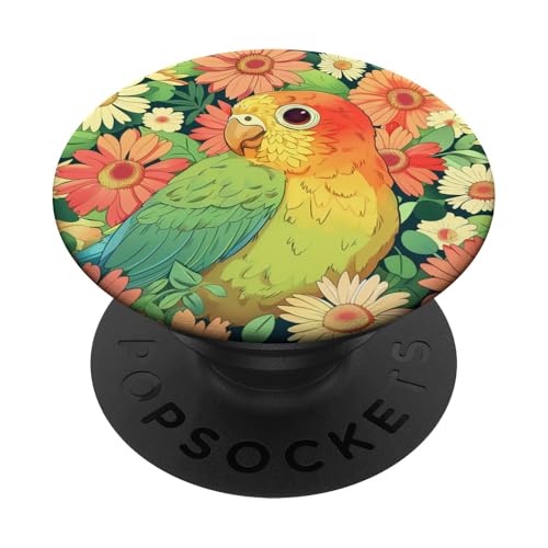 Niedlicher Papageienvo PopSockets Klebender PopGrip von Cute Funny Animals
