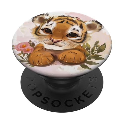 Niedlicher Tiger PopSockets Klebender PopGrip Niedlicher Tiger PopSockets Klebender PopGrip von Cute Funny Animals