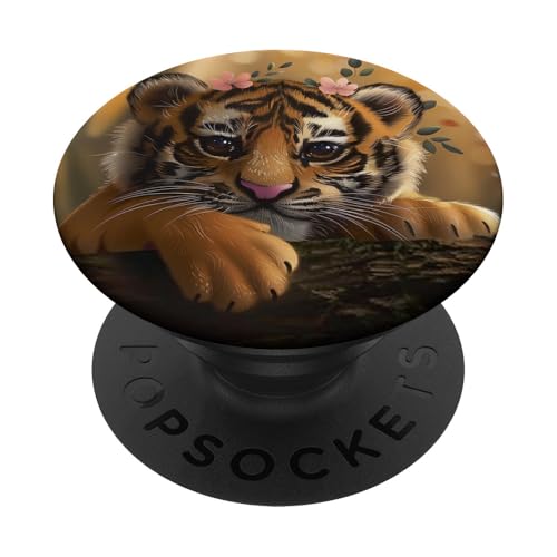 Niedlicher Tiger PopSockets Klebender PopGrip Niedlicher Tiger PopSockets Klebender PopGrip von Cute Funny Animals