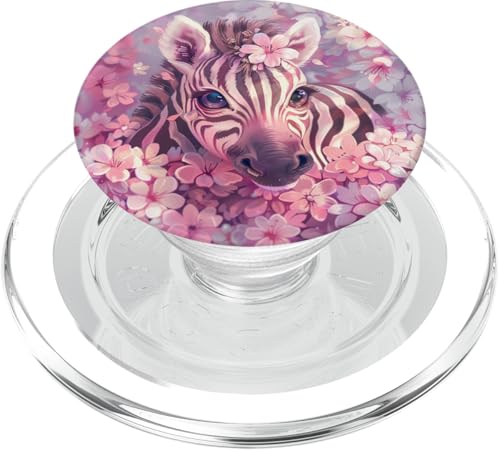 Niedliches Zebra-Pink PopSockets PopGrip für MagSafe von Cute Funny Animals