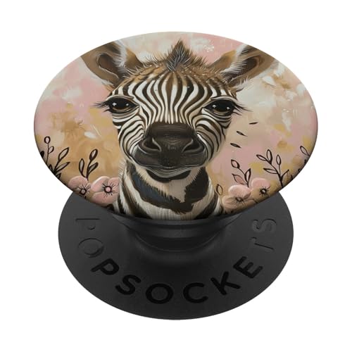 Niedliches Zebra PopSockets Klebender PopGrip von Cute Funny Animals