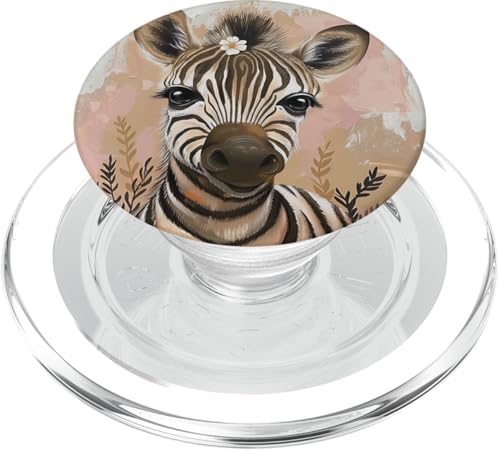 Niedliches Zebra PopSockets PopGrip für MagSafe von Cute Funny Animals