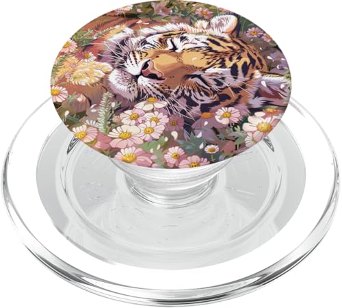 Schlafender Tiger PopSockets PopGrip für MagSafe von Cute Funny Animals