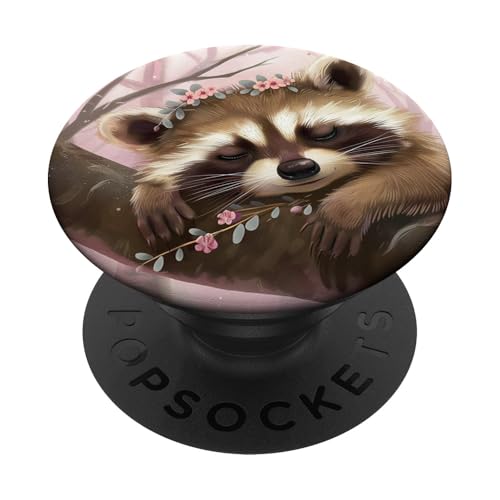 Schlafender Waschbär PopSockets Klebender PopGrip Schlafender Waschbär PopSockets Klebender PopGrip von Cute Funny Animals