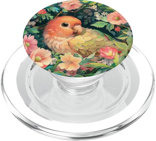 Süßer Baby-Papagei, der sich in Wildblumen versteckt PopSockets PopGrip für MagSafe Süßer Baby-Papagei, der sich in Wildblumen versteckt PopSockets PopGrip für MagSafe von Cute Funny Animals