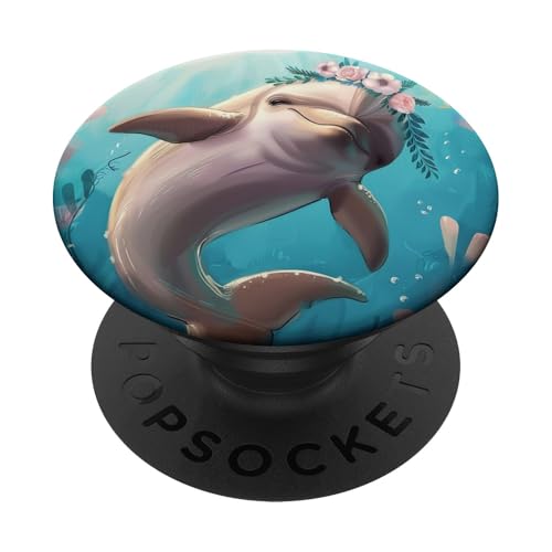 Süßer Delfin PopSockets Klebender PopGrip Süßer Delfin PopSockets Klebender PopGrip von Cute Funny Animals