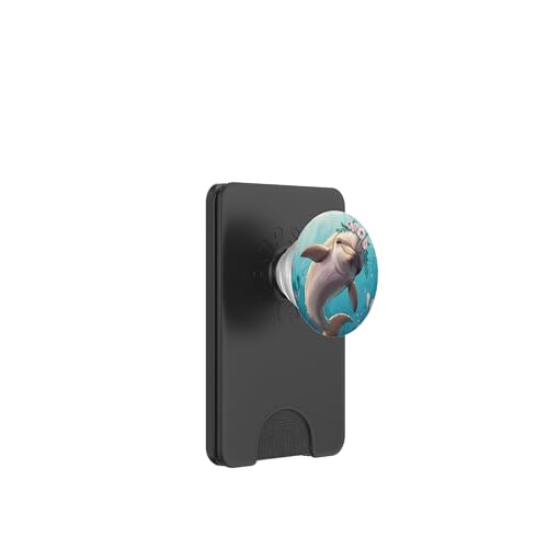 Süßer Delfin PopSockets PopWallet für MagSafe Süßer Delfin PopSockets PopWallet für MagSafe von Cute Funny Animals