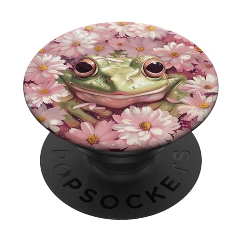 Süßer Frosch, der sich in Wildblumen versteckt PopSockets Klebender PopGrip Süßer Frosch, der sich in Wildblumen versteckt PopSockets Klebender PopGrip von Cute Funny Animals