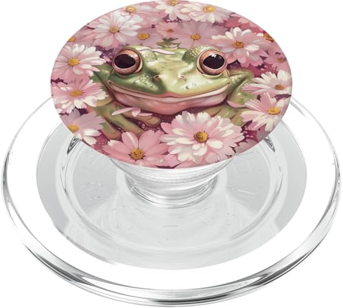 Süßer Frosch, der sich in Wildblumen versteckt PopSockets PopGrip für MagSafe Süßer Frosch, der sich in Wildblumen versteckt PopSockets PopGrip für MagSafe von Cute Funny Animals