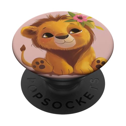 Süßer Löwe PopSockets Klebender PopGrip Süßer Löwe PopSockets Klebender PopGrip von Cute Funny Animals