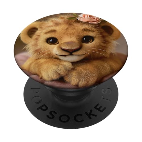 Süßer Löwe PopSockets Klebender PopGrip Süßer Löwe PopSockets Klebender PopGrip von Cute Funny Animals