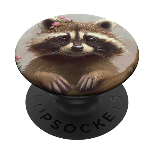 Süßer Waschbär PopSockets Klebender PopGrip Süßer Waschbär PopSockets Klebender PopGrip von Cute Funny Animals