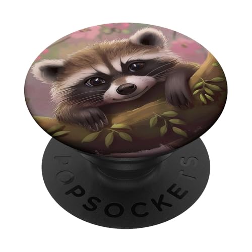 Süßer Waschbär PopSockets Klebender PopGrip Süßer Waschbär PopSockets Klebender PopGrip von Cute Funny Animals