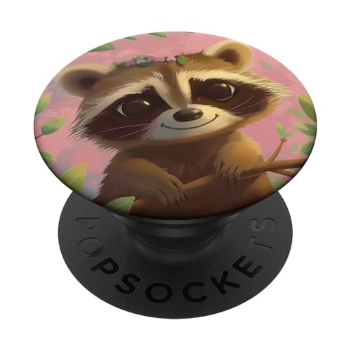 Süßer Waschbär PopSockets Klebender PopGrip Süßer Waschbär PopSockets Klebender PopGrip von Cute Funny Animals